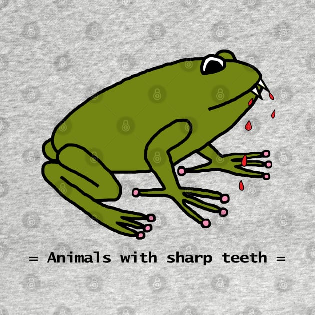 Animals with Sharp Teeth Halloween Horror Frog by ellenhenryart
